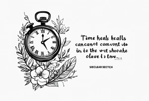 can you convert the quote into a tattoo. "Time heals what reason cannot" tattoo idea