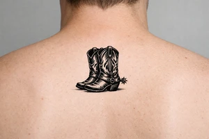 Cowgirl boots tattoo idea