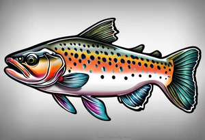 cutthroat trout tattoo idea