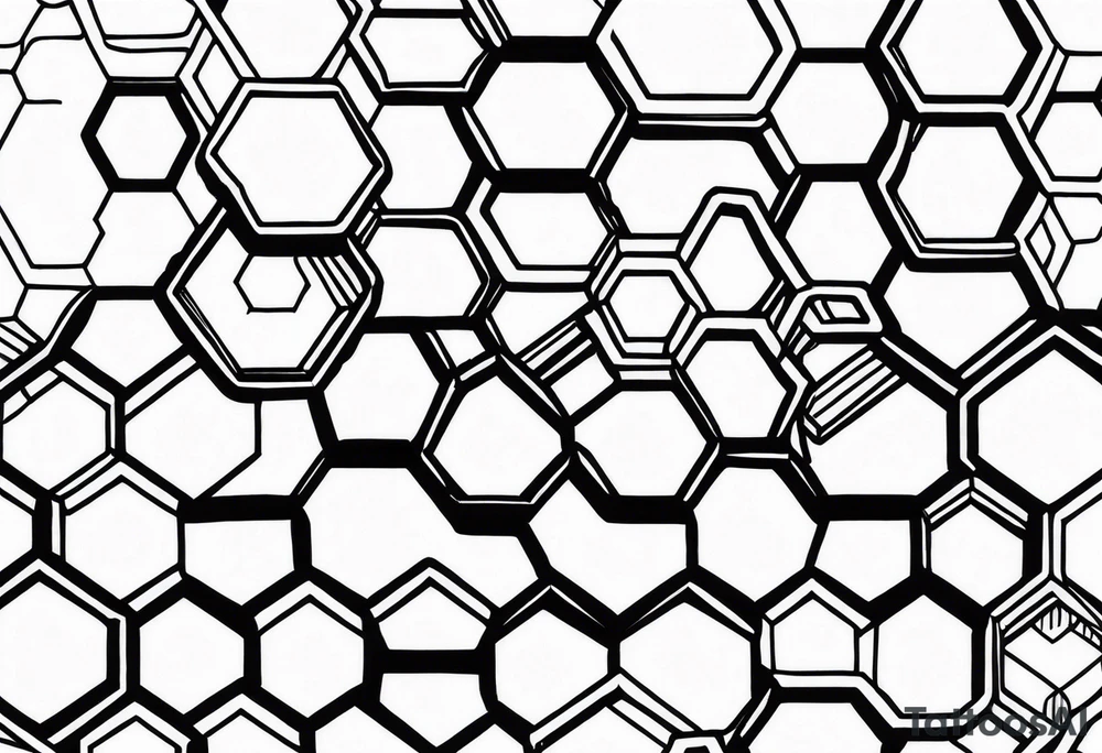 Intricate Honeycomb tattoo idea