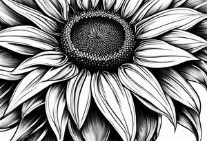 Sunflower leg sleeve tattoo idea