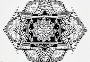 Metatrons cube mandala tattoo idea