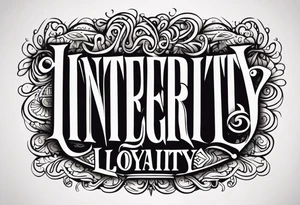 integrity honesty loyalty tattoo idea