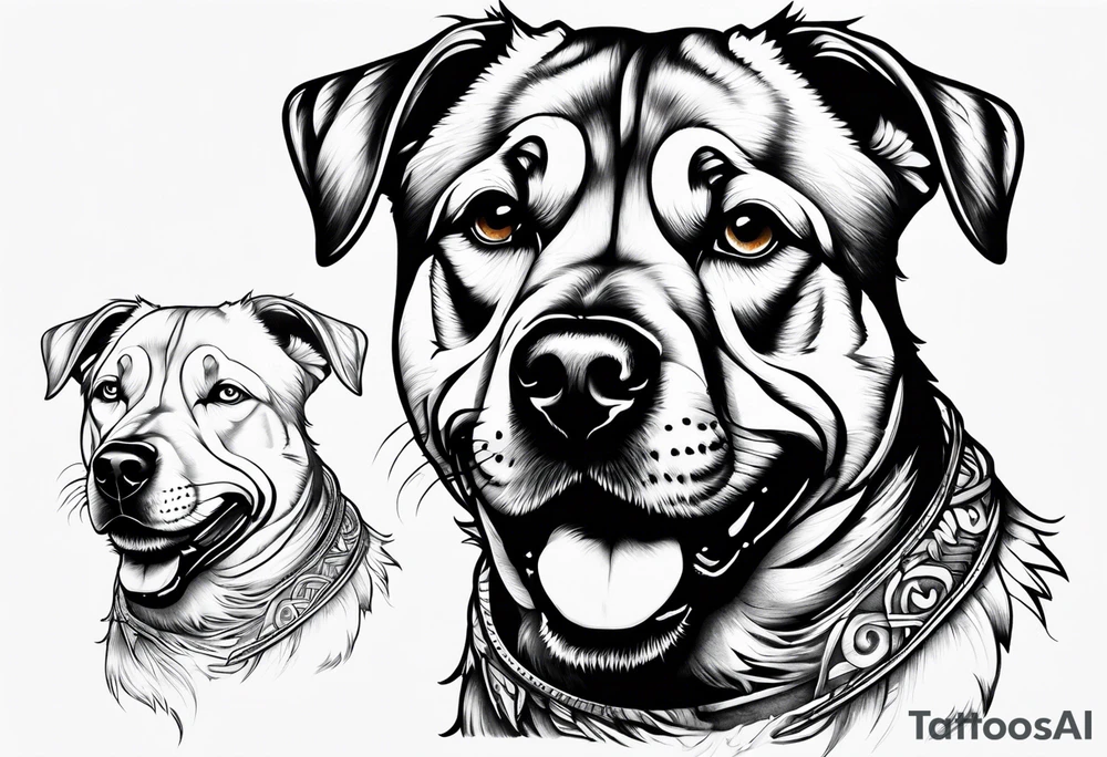 Savage dog tattoo idea