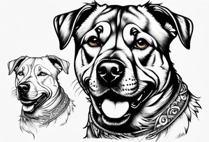 Savage dog tattoo idea