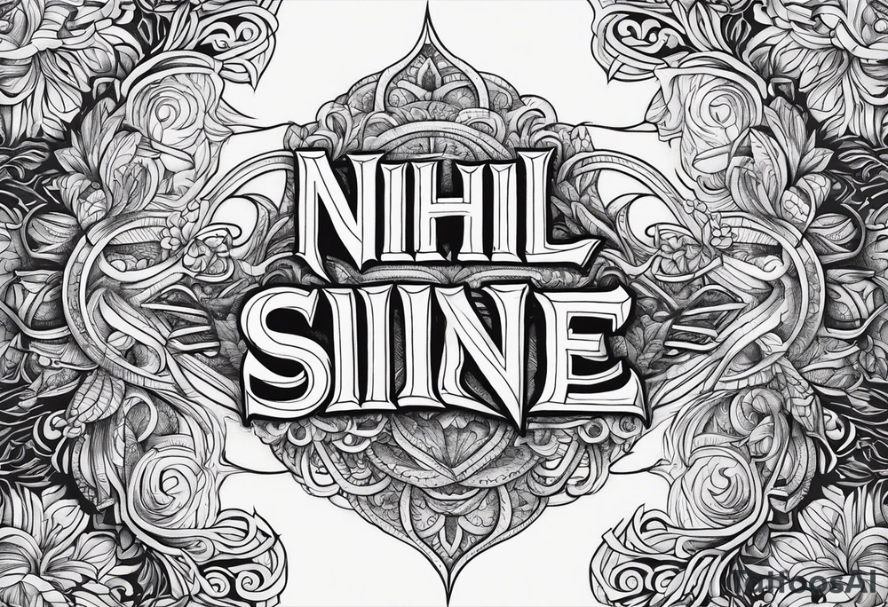 nihil sine labore text tattoo idea