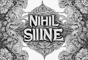 nihil sine labore text tattoo idea