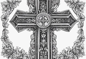 Cross with some wording to it I want in my forearm tattoo idea
