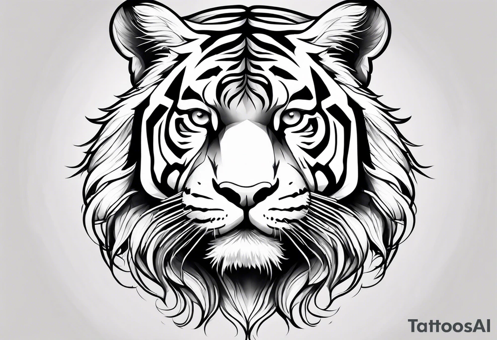full tiger body tattoo idea