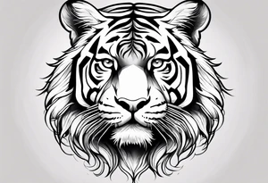 full tiger body tattoo idea