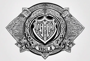Valhalla viking 
Sword shield tattoo idea