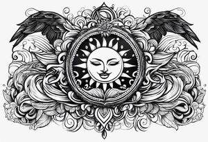 un corazon adentro el sol y el mar tattoo idea