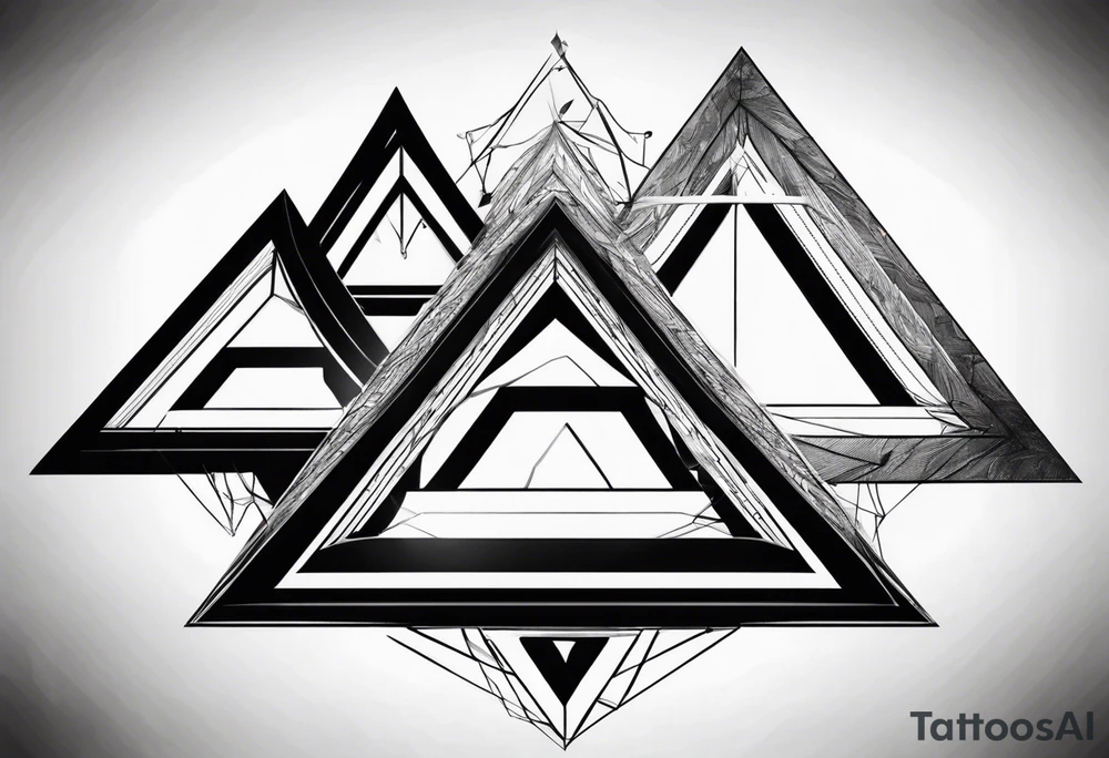 3 interconnecting triangles tattoo idea