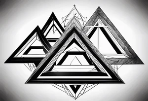3 interconnecting triangles tattoo idea