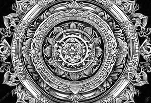 Half sleeve, sanskrit tattoo idea