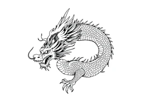 Beautiful asian dragon tattoo idea