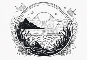 Sea themed tattoo idea