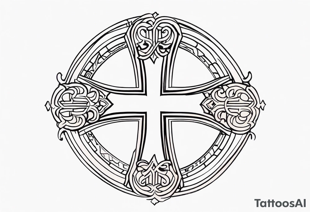 Cross Roman numeral Jan 18 2023 tattoo idea