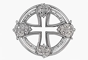 Cross Roman numeral Jan 18 2023 tattoo idea