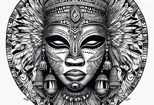 African masks tattoo idea