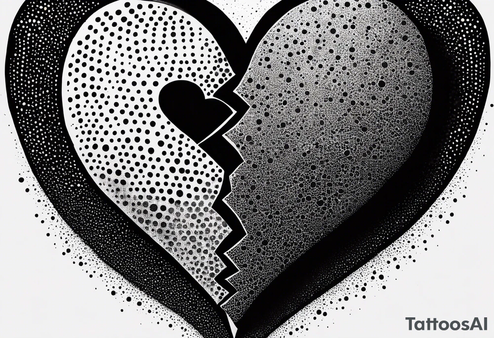 Broken Heart that says Never Say Never tattoo idea