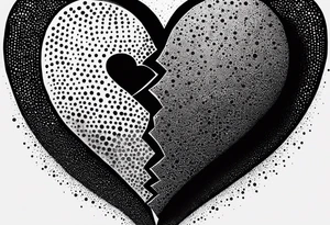 Broken Heart that says Never Say Never tattoo idea