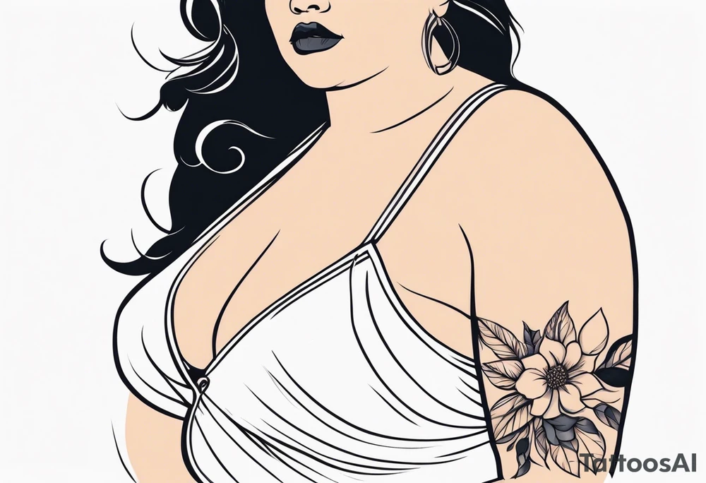 Plus size woman tattoo idea