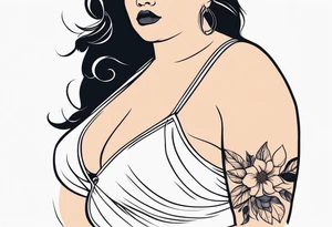 Plus size woman tattoo idea