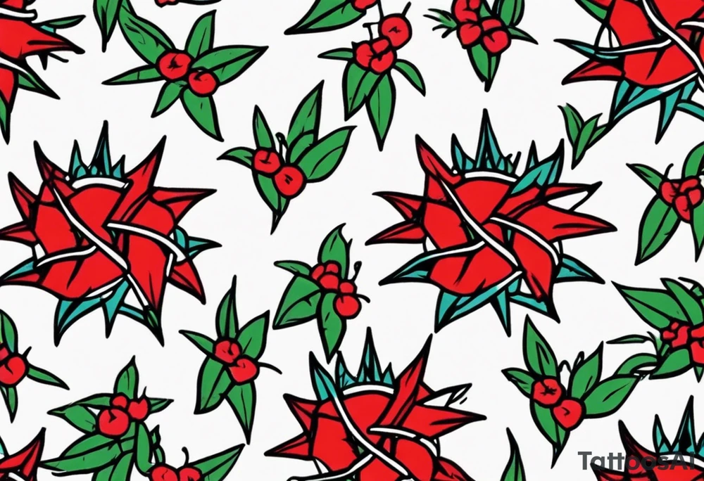 crown of thorns
old school vintage simple traditional design 



bold color simple tattoo idea
