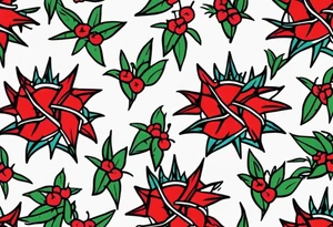 crown of thorns
old school vintage simple traditional design 



bold color simple tattoo idea