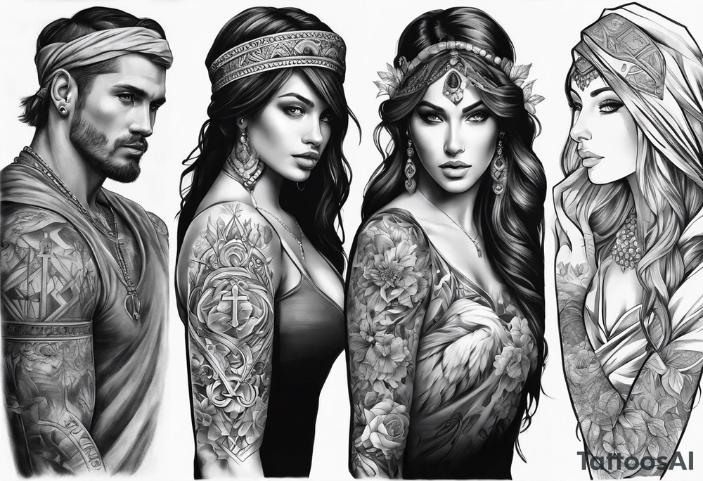 sleeves with Christian meaning tattoo idea