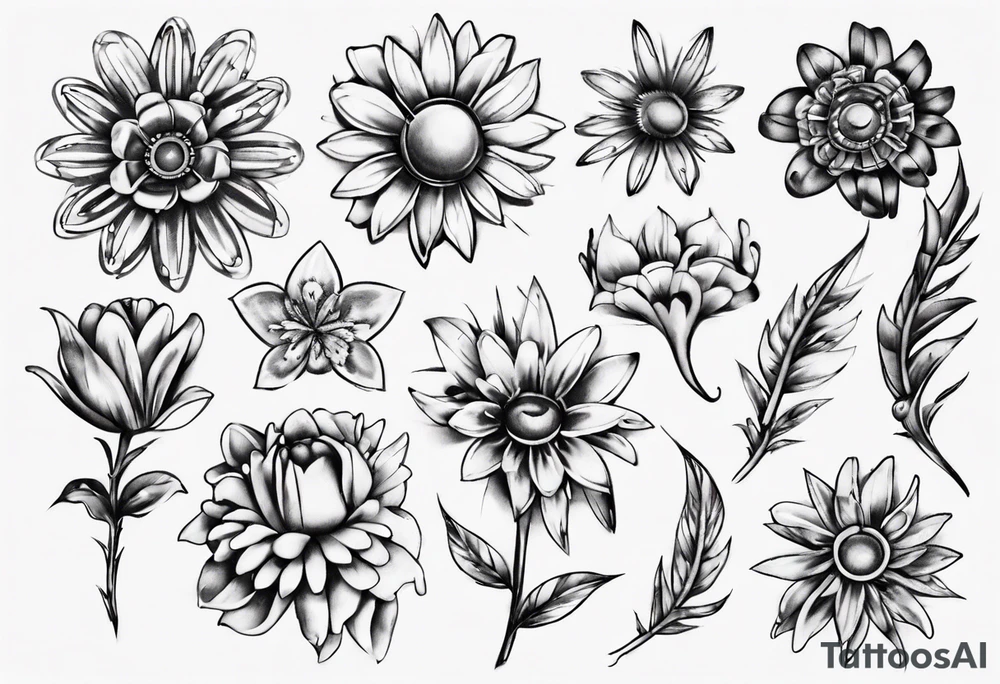 Steel Daisy tatoo tattoo idea