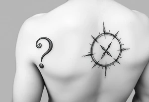 On one hand, the forearm should be a stylish question mark/? and on the other one should be the infinite symbol ♾️ (but not too big) tattoo idea