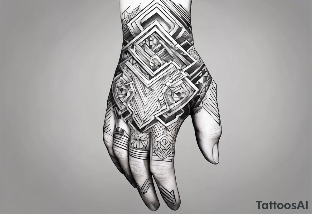 Cyber hand tattoo idea