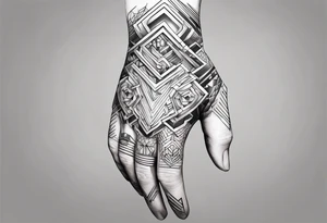 Cyber hand tattoo idea