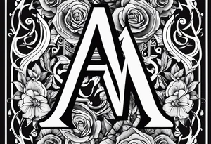 the letters A W R tattoo idea