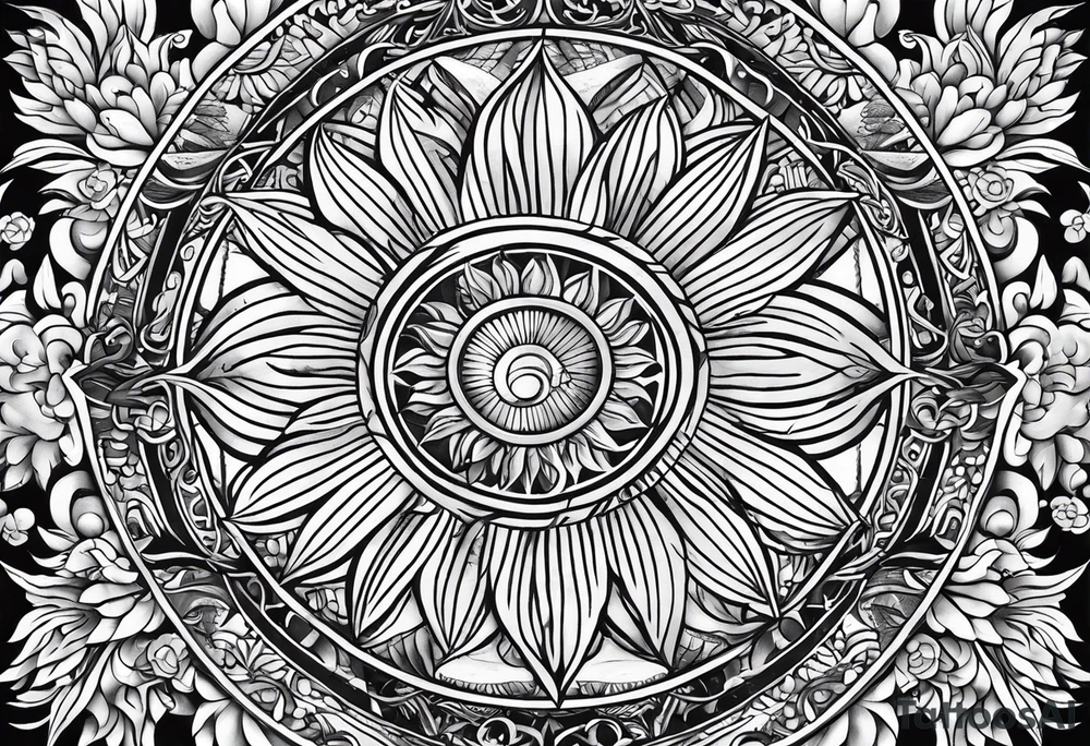 Filipino sun tattoo idea
