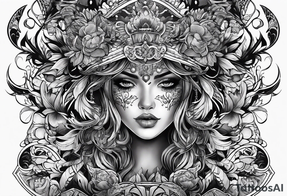 create the tattoo that andrew tate has on his chest tattoo idea