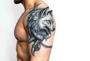 Wolfsbane going up the arm with details tattoo idea