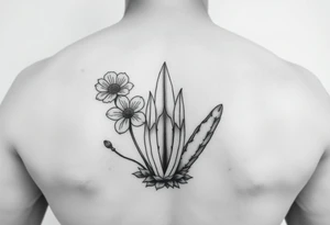 Birth flower for June July December for my kids and a cactus to represent sober dry journey tattoo idea