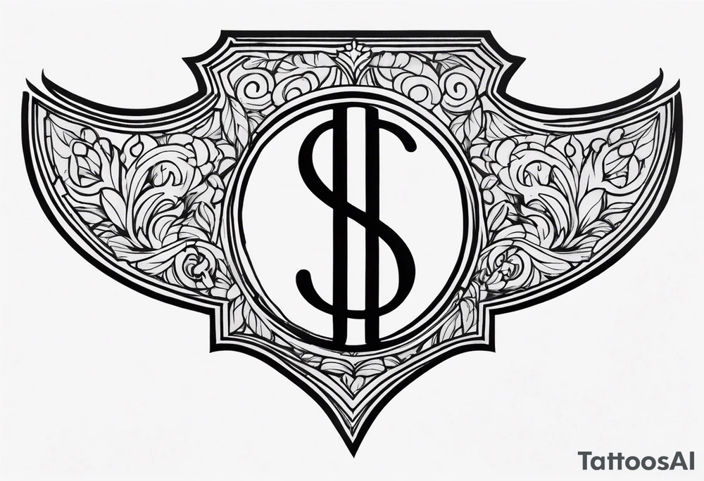 A dollar sign tattoo idea