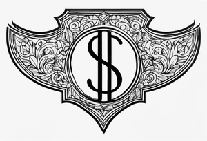 A dollar sign tattoo idea