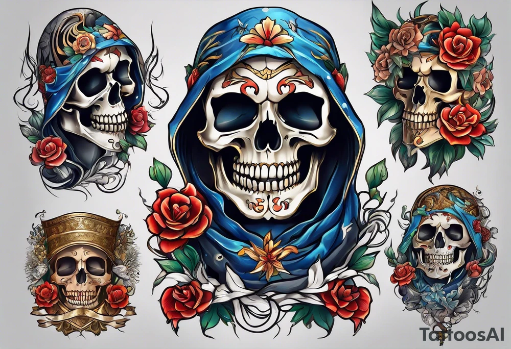 skeleton full body tattoo idea