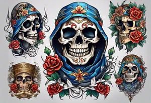 skeleton full body tattoo idea