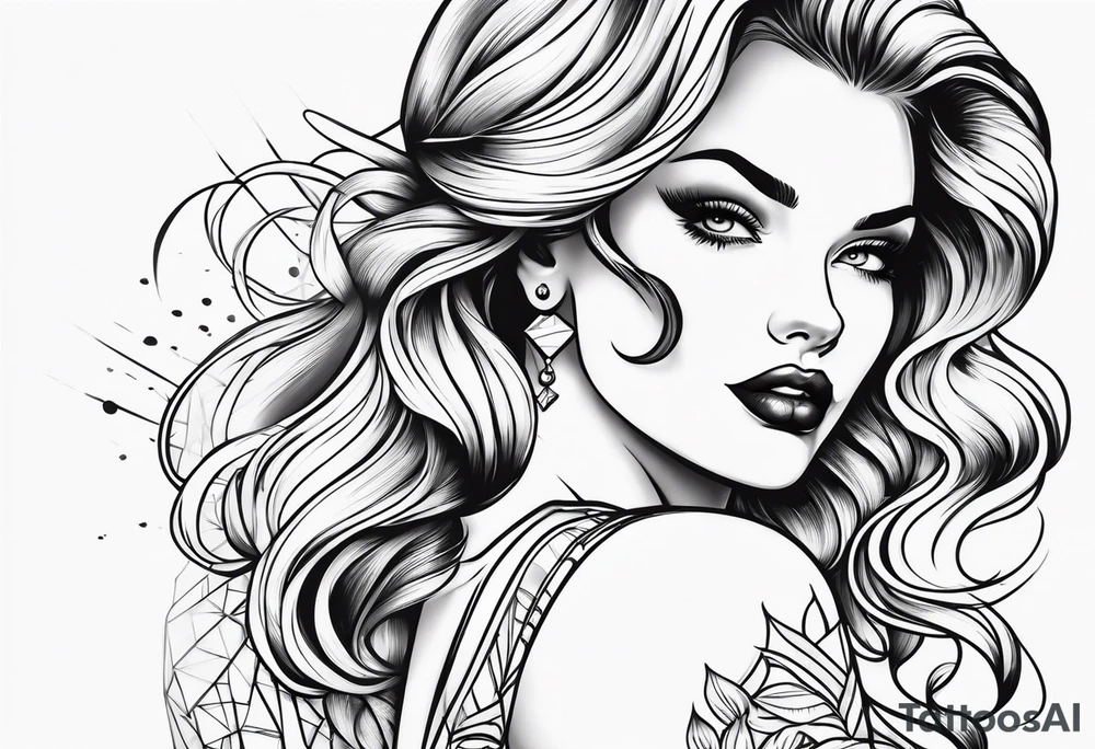 pinup girl tattoo idea