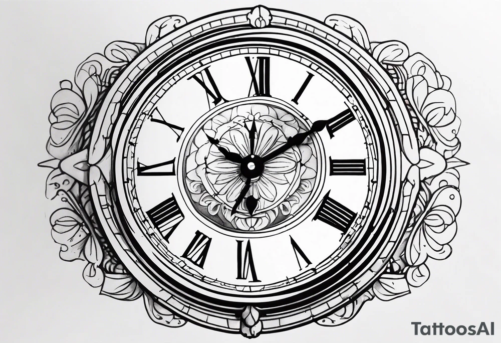 Vintage Clock Face tattoo idea