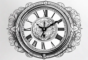 Vintage Clock Face tattoo idea