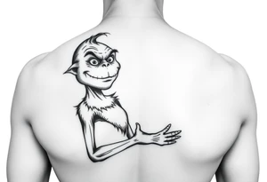 Spooky christmas arm grinch and jack skellington tattoo idea
