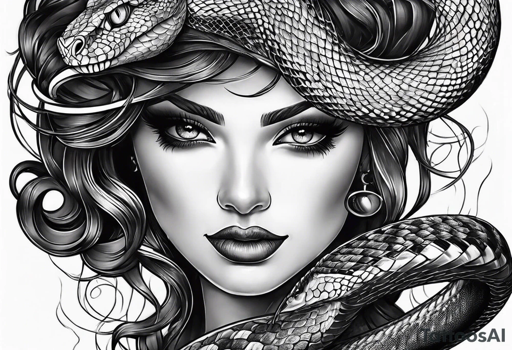 Snake wrapped around hand intigrated tattoo idea
