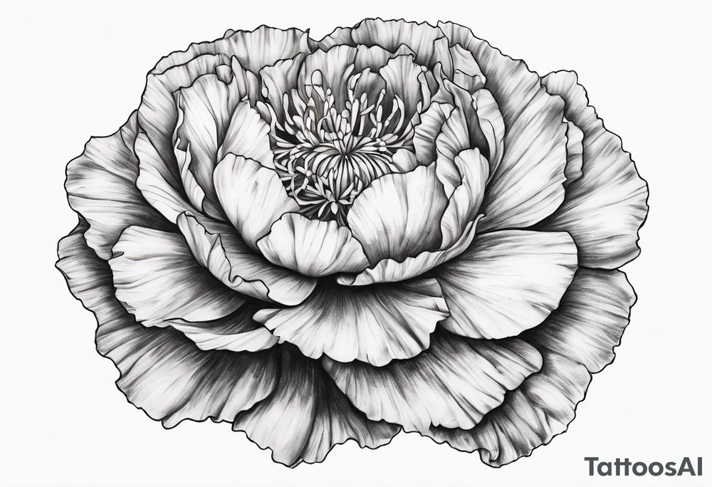 moon carnation infront tattoo idea